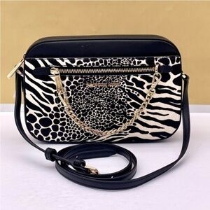 Michael Kors EW Zip Chain Crossbody Bag Black